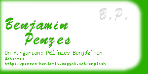 benjamin penzes business card